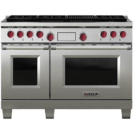 Wolf DF606CG 60 Freestanding Dual Fuel Range with Double Oven, 6 Burners,  Griddle, and Charbroiler, Furniture and ApplianceMart