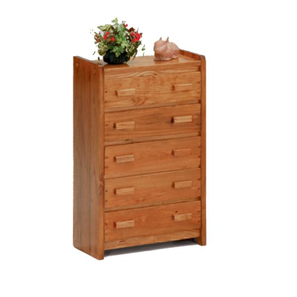 Woodcrest Heartland Br Cc05 G 5 Drawer Chest With Wooden Drawer
