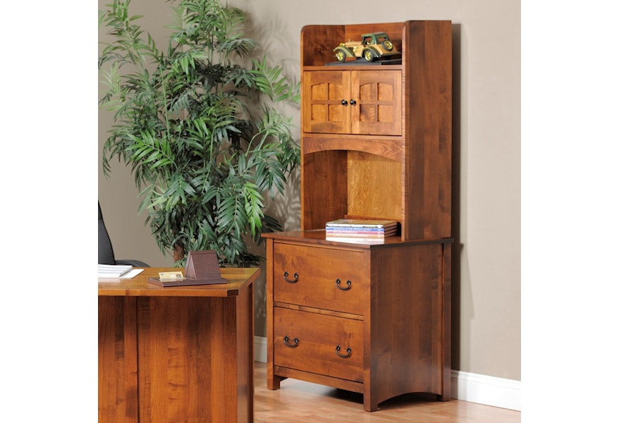 Y T Woodcraft Rivertown Home Office Lateral File Cabinet And