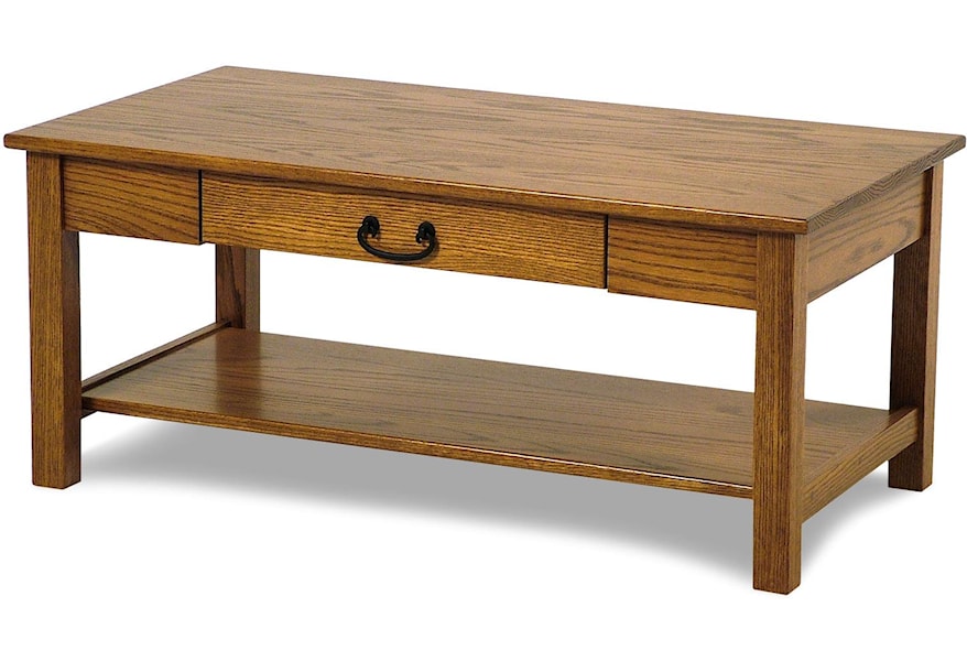 Seeley Amish Built Oak Cocktail Table Rotmans Cocktail Or