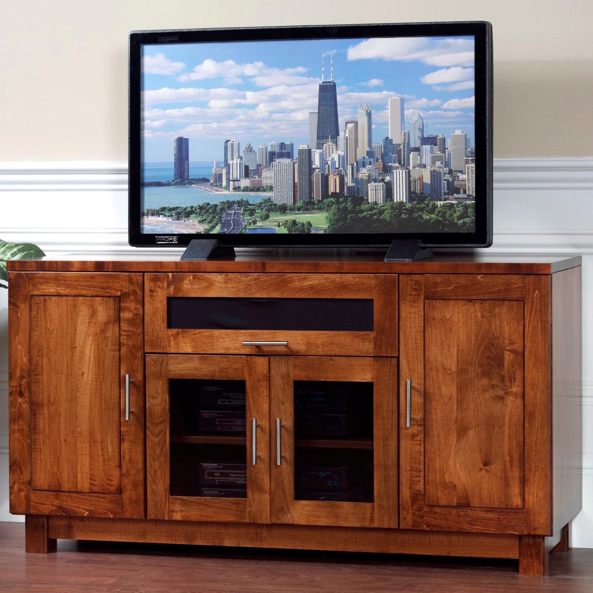 Y T Woodcraft Urban Shaker 55 Tv Stand With Flip Door