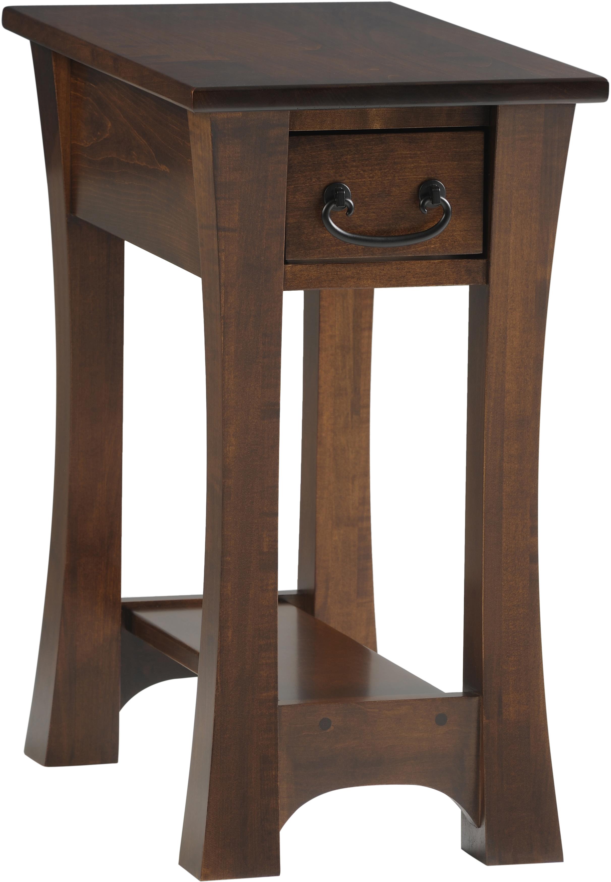 Y T Woodcraft Woodbury Chairside Table With Drawer Saugerties