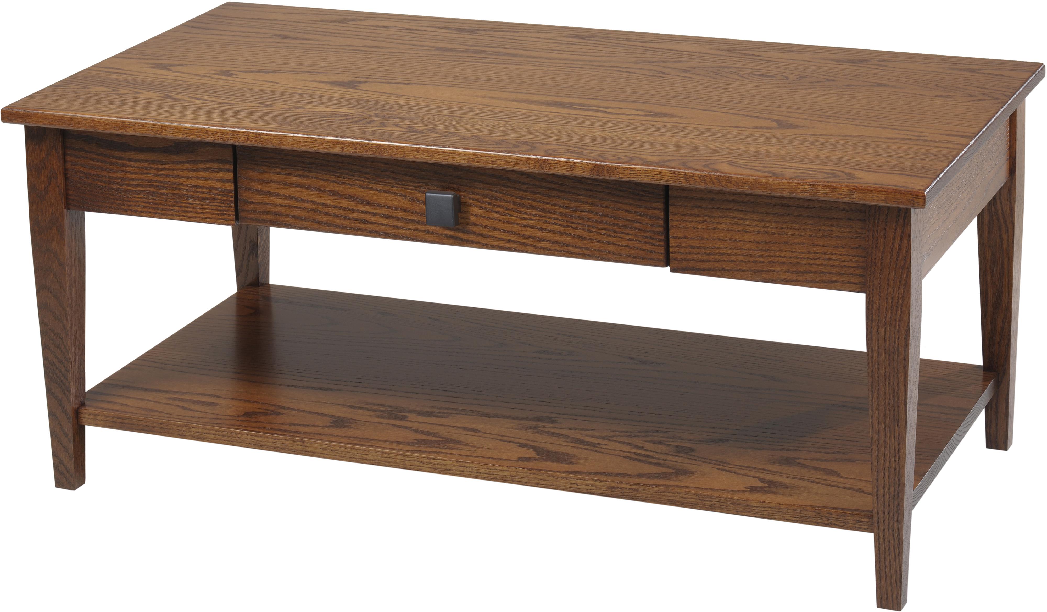 Y T Woodcraft Woodland Shaker Coffee Table With Shelf And Drawer Saugerties Furniture Mart Cocktail Or Coffee Table