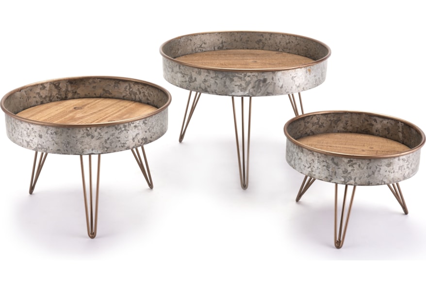 Zuo Accent Tables A10908 Zinc Round Table Small Nassau Furniture And Mattress Cocktail Coffee Tables