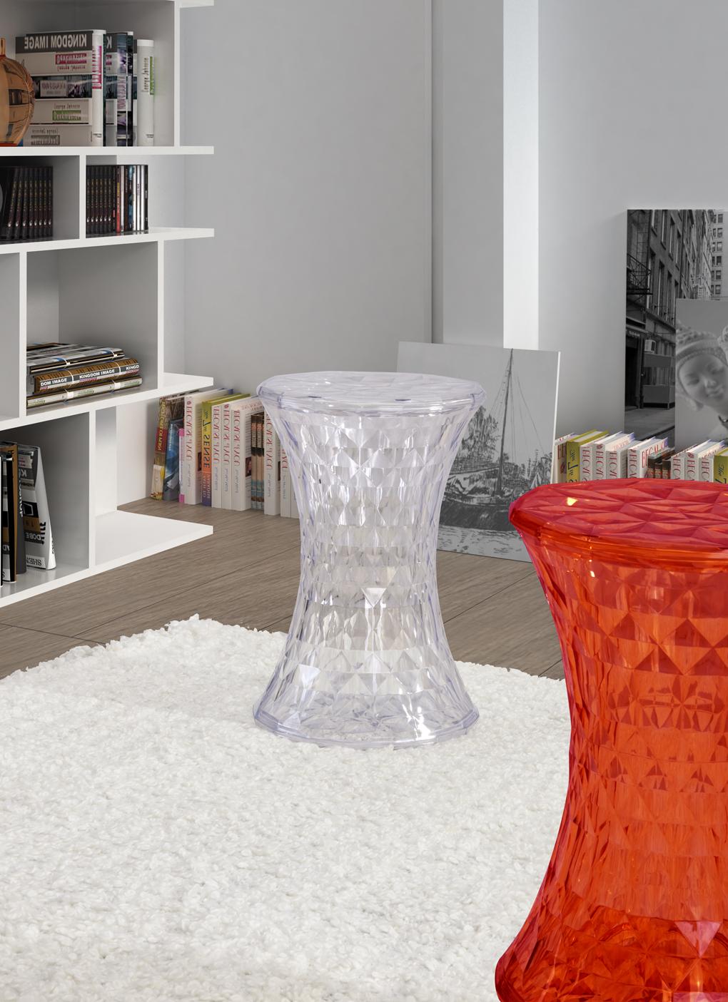 Zuo Occasional Collection 155050 Prisma Transparent Stool Nassau