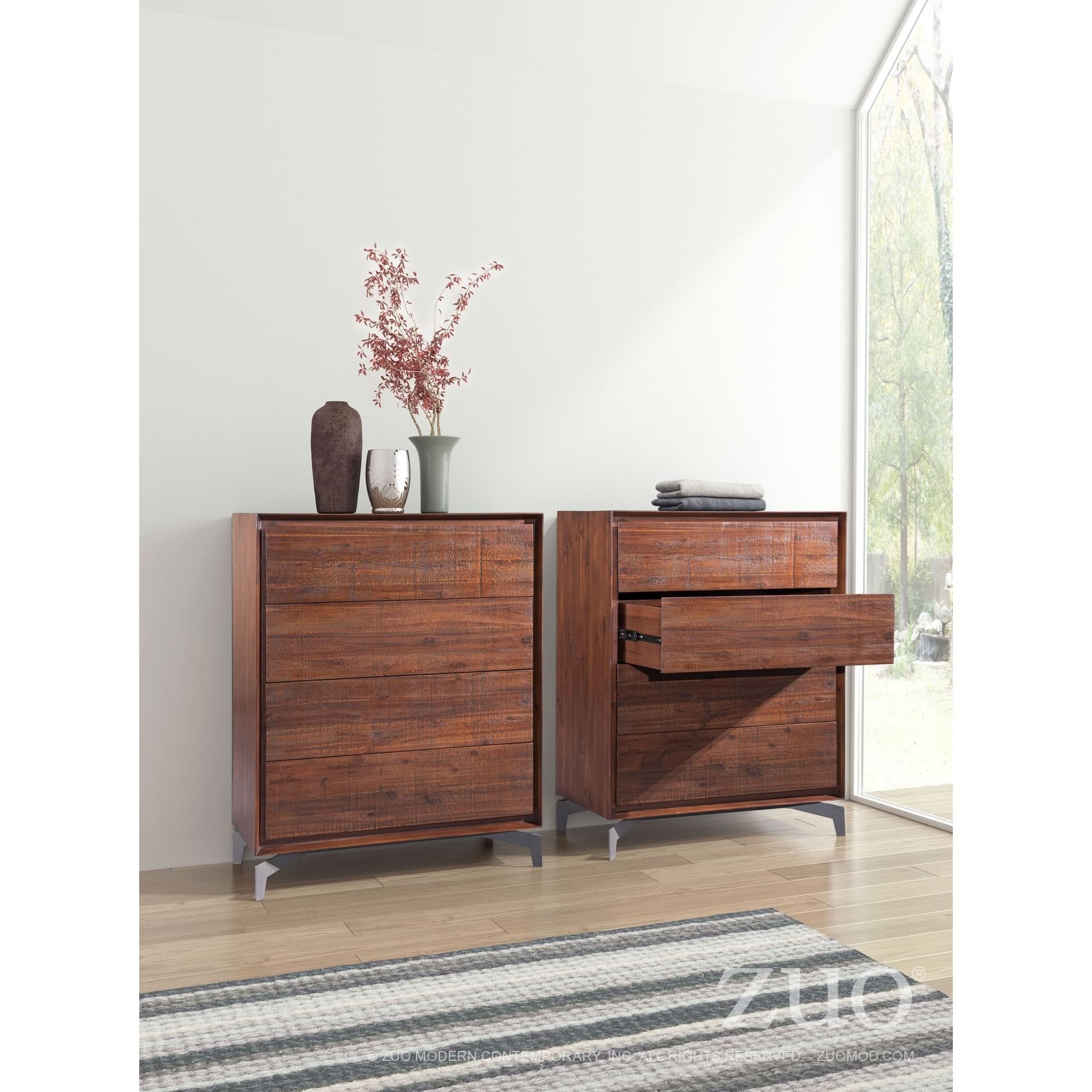 Zuo Perth 100586 5 Drawer High Chest Nassau Furniture And
