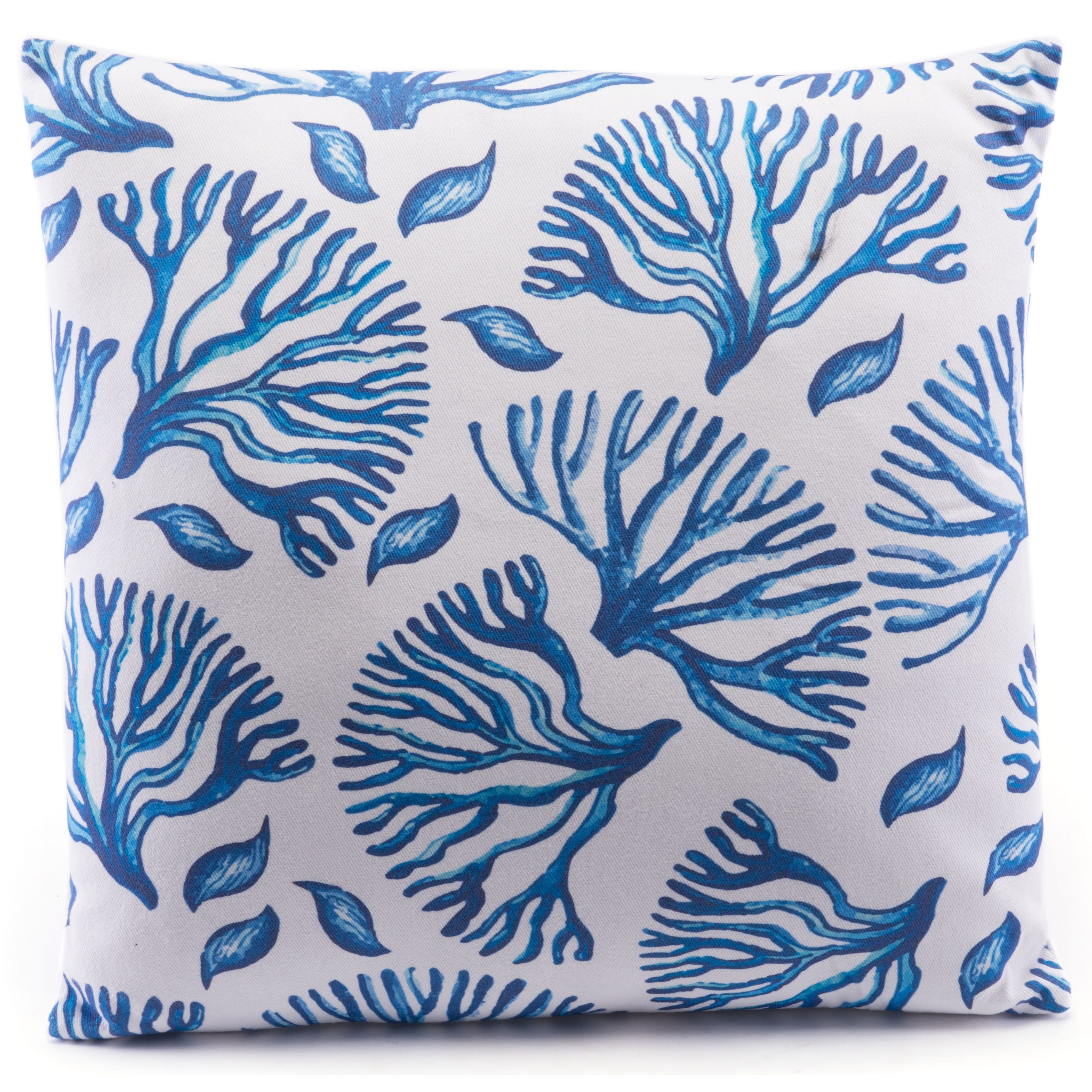 Zuo Throw Pillows A11099 Blue Coral Pillow Nassau Furniture And