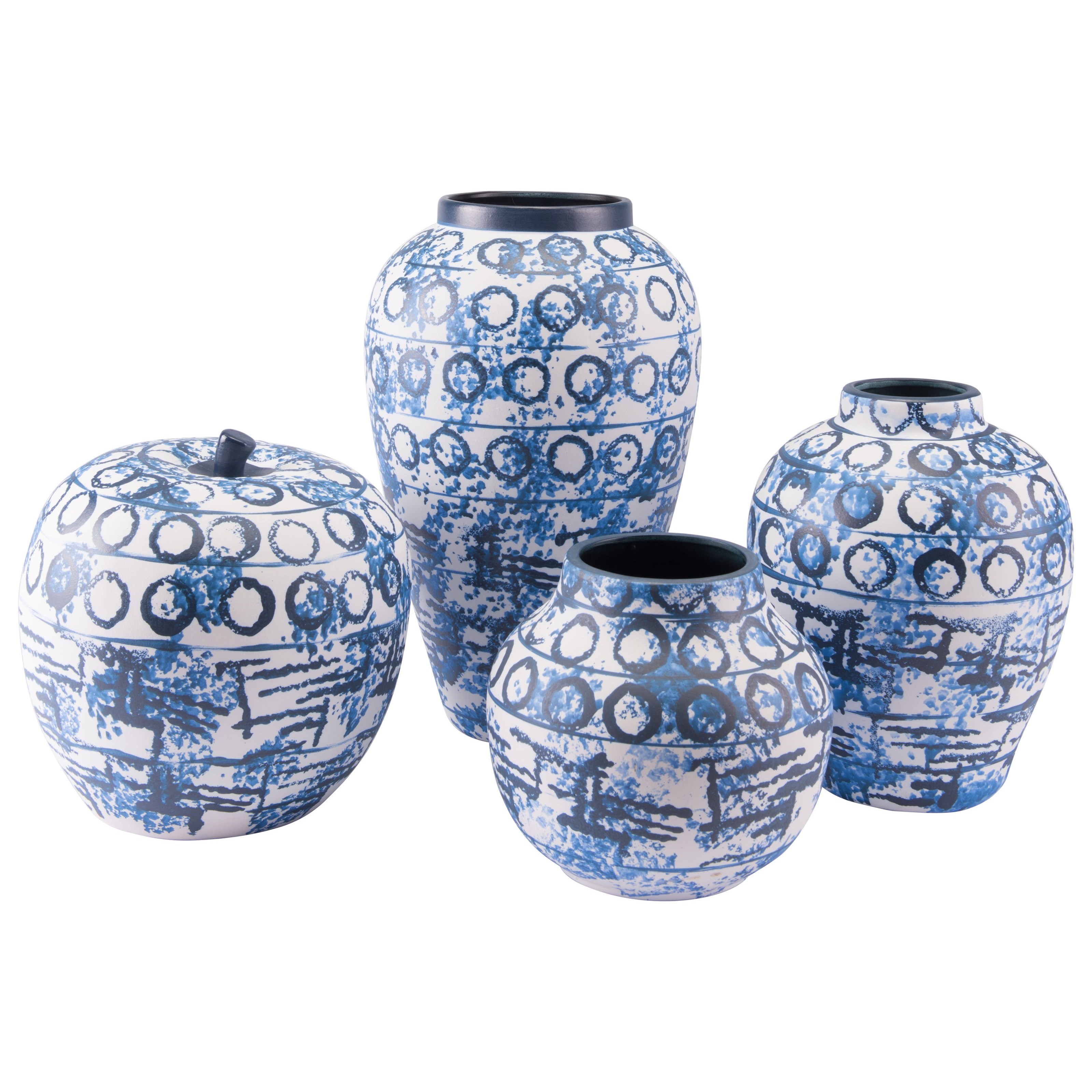 Zuo Tribal Vase Blue Vases
