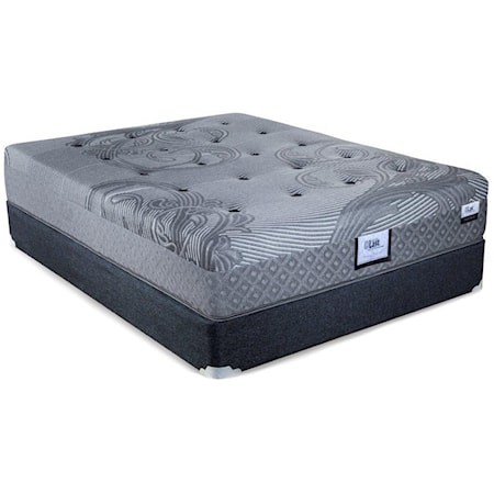 Queen Cushion Firm Pocketed Coil Mattress and Airluxe Base