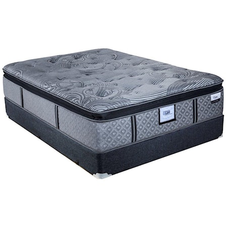 Twin Plush Pillow Top Pocketed Coil Mattress and Airluxe Base