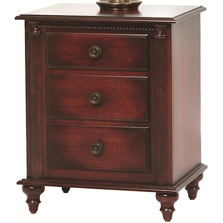 Small Nightstand with 3 Drawers