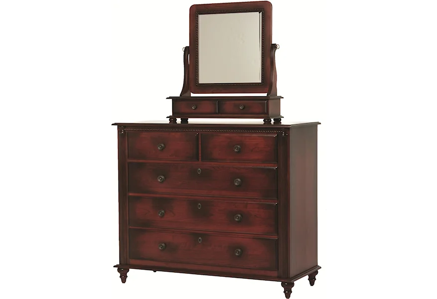 Fur Elise Dressing Chest and Mirror by Millcraft at Saugerties Furniture Mart