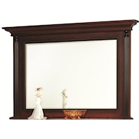 Landscape Mirror with Fluted Pilasters