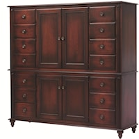 2 Piece Chifferobe Entertainment with 14 Drawers
