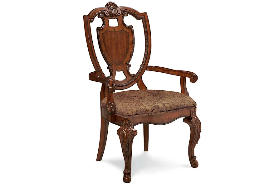 Old World Shield Back Arm Chair by A.R.T. Furniture Inc at Suburban Furniture