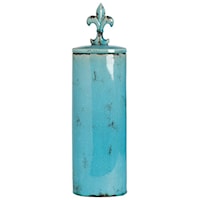 Ceramic Blue Lidded Jar