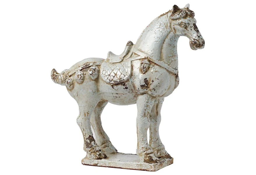 Accessories Large Warrior Horse Statue by A & B Home at Howell Furniture