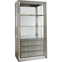 Glass Cabinet with Drawers and Shelves