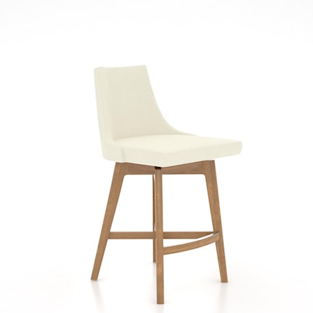 Faux Leather Swivel Stool