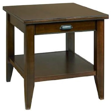 End Table with Drawer and Shelf