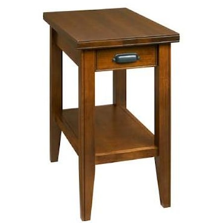 Chairside Table with Drawer and Shelf