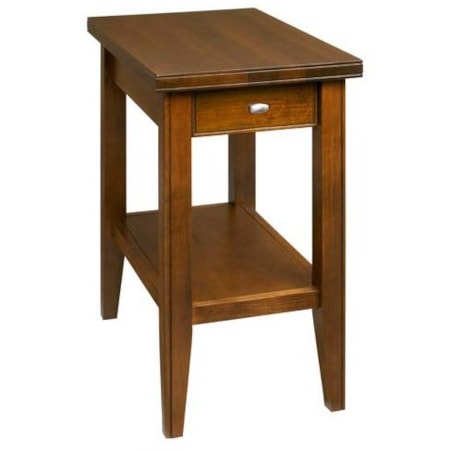 Chairside Table with Drawer and Shelf