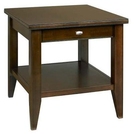 End Table with Drawer and Shelf