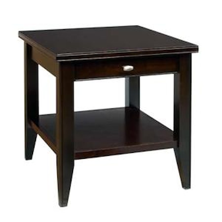 End Table with Drawer and Shelf