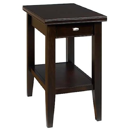 Chairside Table with Drawer and Shelf