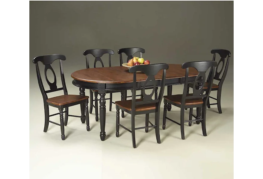 British Isles Oval Leg Table with Chairs by AAmerica at Zak's Home