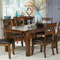 Dining Leg Table with 2 Self Storing Butterfly Leaves