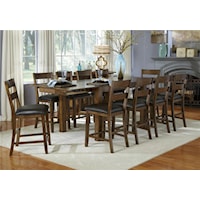 11 Piece Gathering Table and Ladderback Side Chair Set