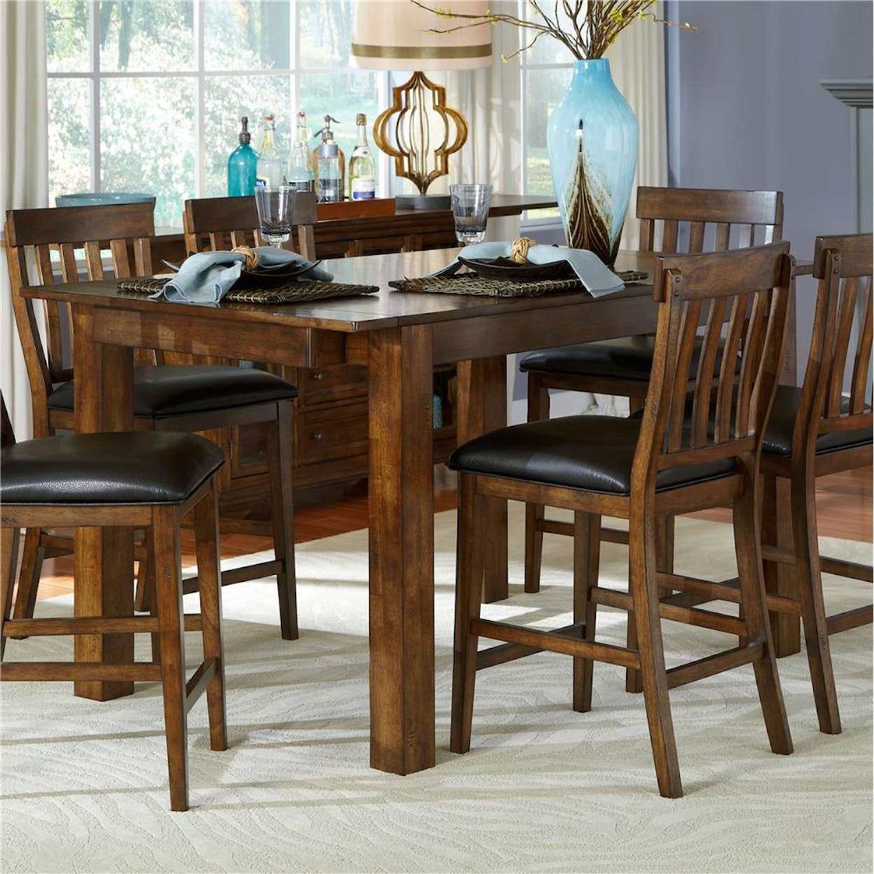 AAmerica Mariposa 9 Piece Counter Height Dining Room