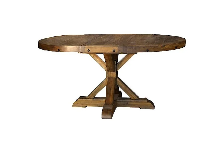 Anacortes Pedestal Dining Table by AAmerica at Mueller Furniture