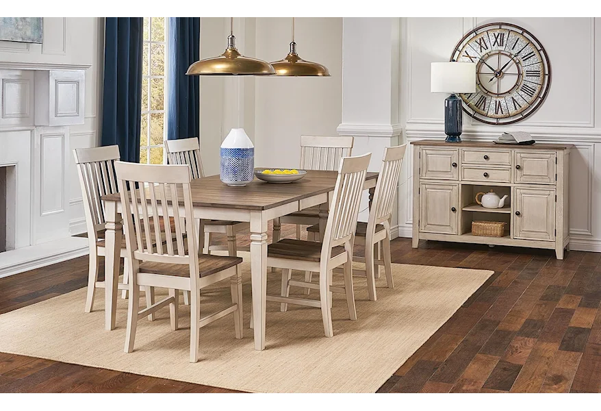 Beacon-BEA Dining Table and 6 Chair Set by AAmerica at Esprit Decor Home Furnishings