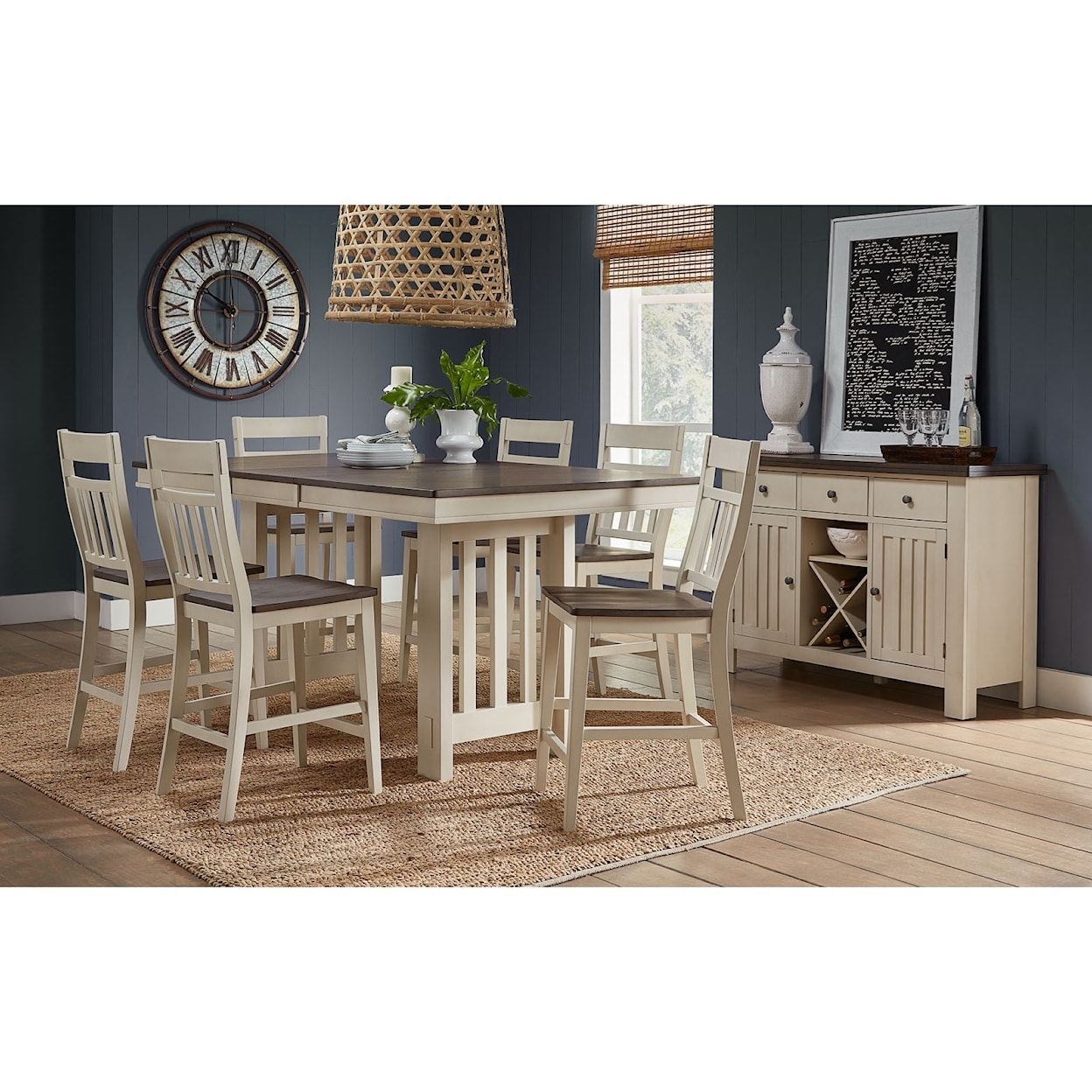 AAmerica Bremerton 7-Piece Pub Table and Chair Set
