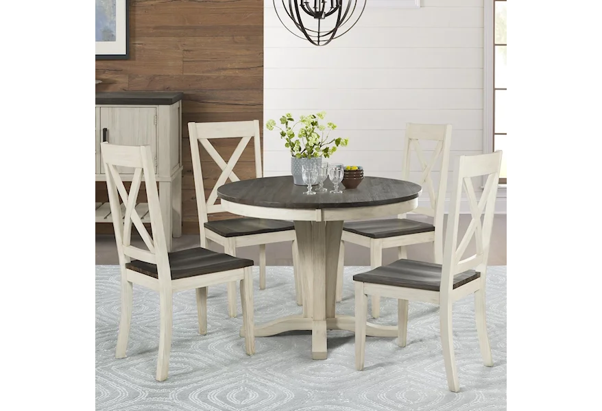 Huron Transitional Table and Chair Set by AAmerica at Conlin's Furniture