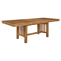 Trestle Table with Self Storing Leaves