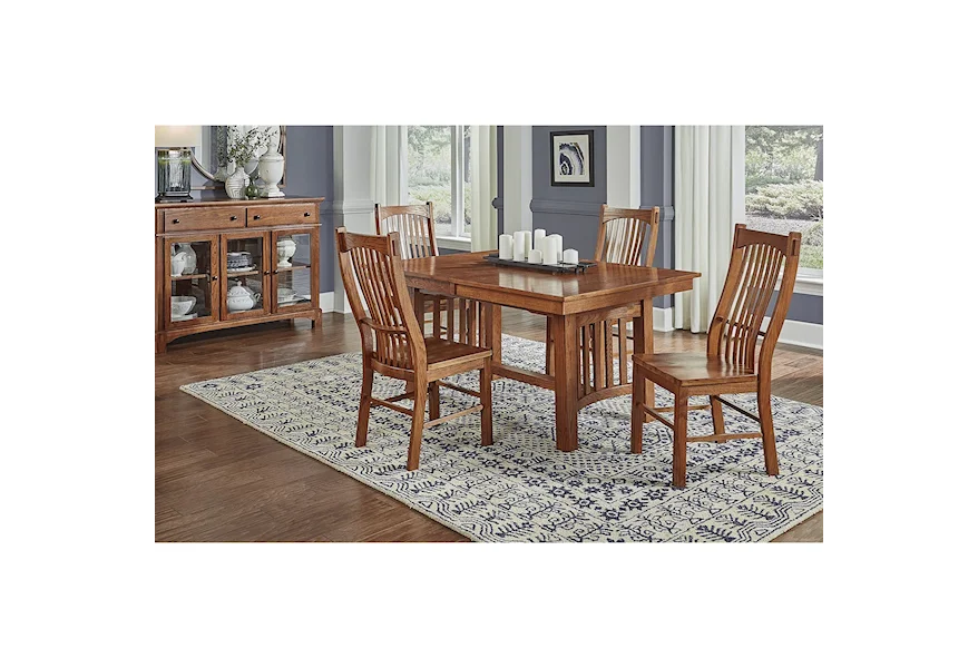 Laurelhurst 5-Piece Dining Table & Chair Set by AAmerica at Conlin's Furniture