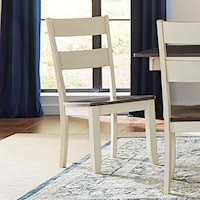 Two Tone Ladder Back Side Chair