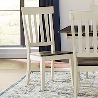 Two Tone Slatback Side Chair