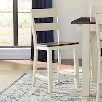 Two Tone Ladderback Counterheight Stool