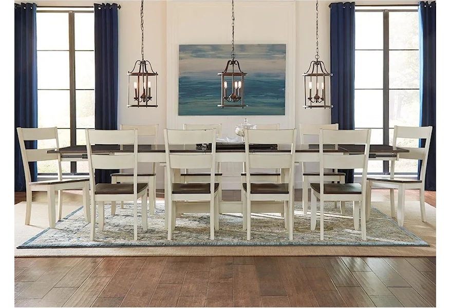 Mariposa 11 Piece Dining Set by AAmerica at Esprit Decor Home Furnishings