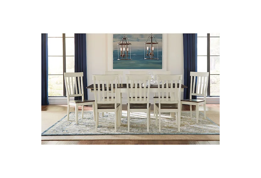 Mariposa 9 Piece Dining Set by AAmerica at Esprit Decor Home Furnishings