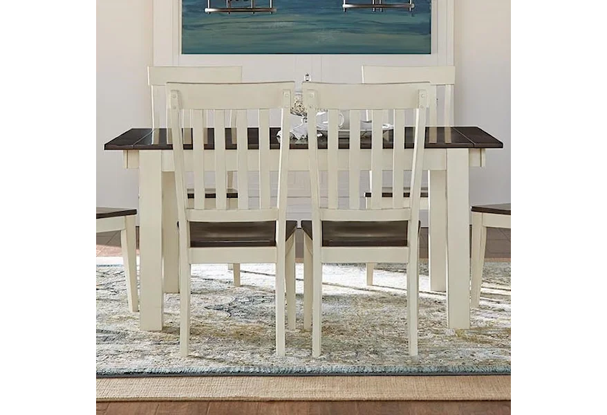Mariposa Dining Leg Table by AAmerica at Esprit Decor Home Furnishings