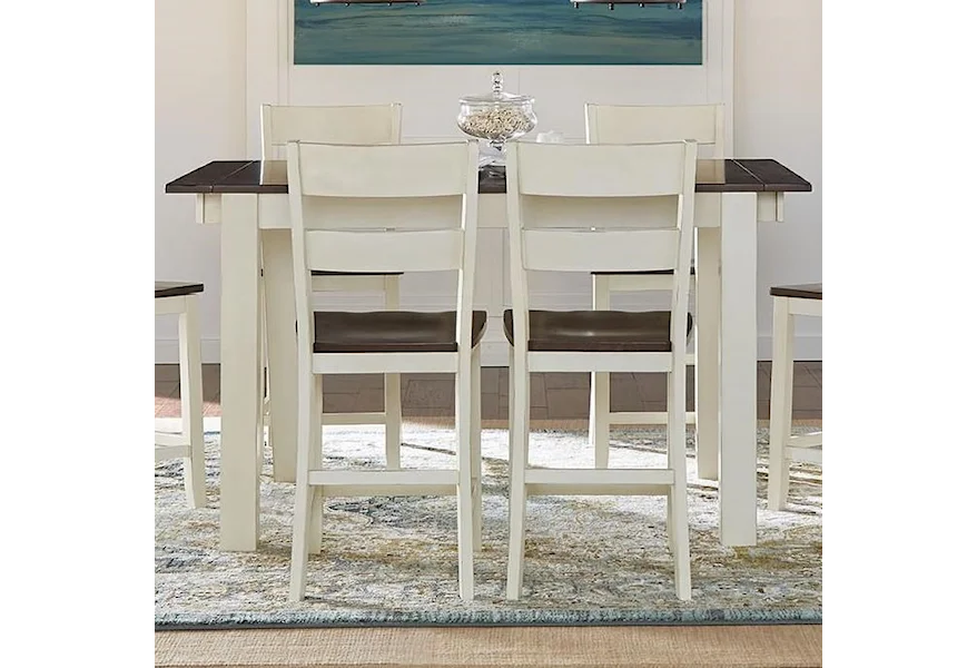 Mariposa Gathering Leg Table by AAmerica at Esprit Decor Home Furnishings