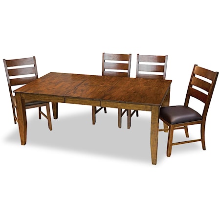 Rectangular Butterfly Table With 4 Chairs