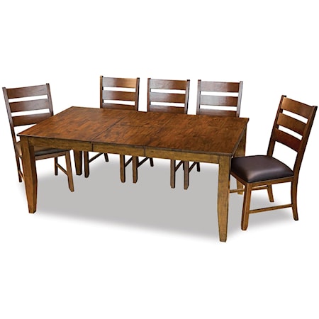 Rectangular Butterfly Table With 6 Chairs
