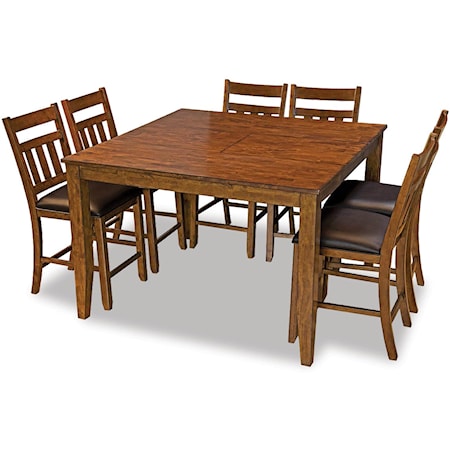 Square Gathering Height Table With 4 Chairs