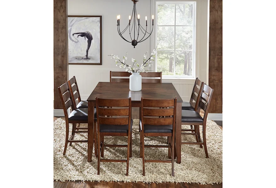 Mason 9 Piece Gathering Height Dining Set by AAmerica at Esprit Decor Home Furnishings